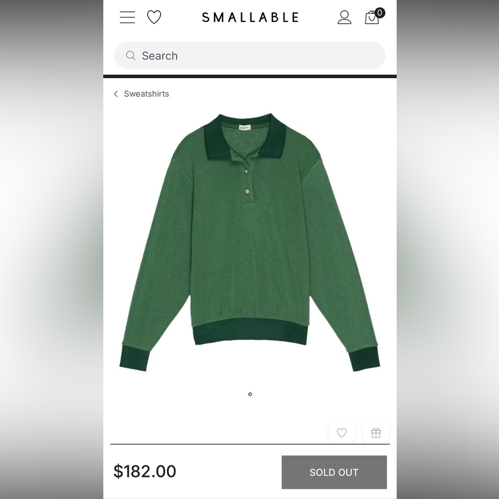 NWOT Donni vintage polo sweatshirt